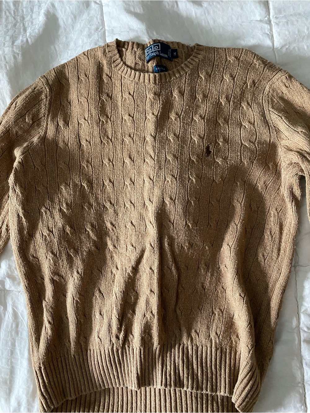 Polo by Ralph Lauren Men's Cable-Knit Crewneck Sweater M